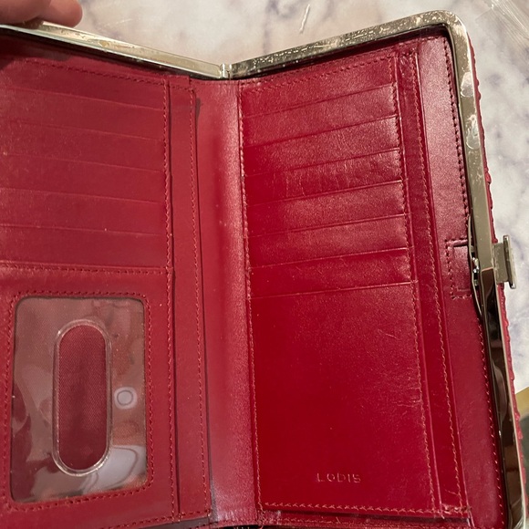 Lodis Red Textured Wallet - Picture 5 of 9